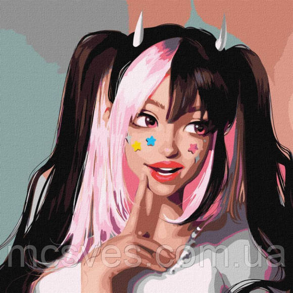 Картина по номерам "Героиня комикса" KHO4965 40х40, фото 1