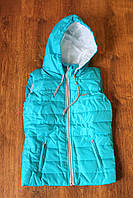 Безрукавка жіноча стьобана 42р. жилетка блакитна
