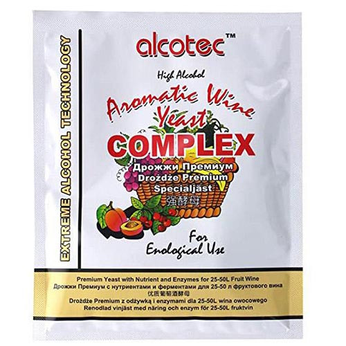 Дріжджі для фруктових домашніх вин та фруктових браг Alcotec Aromatic Wine Yeast Complex, 40гр, Великобританія, фото 1