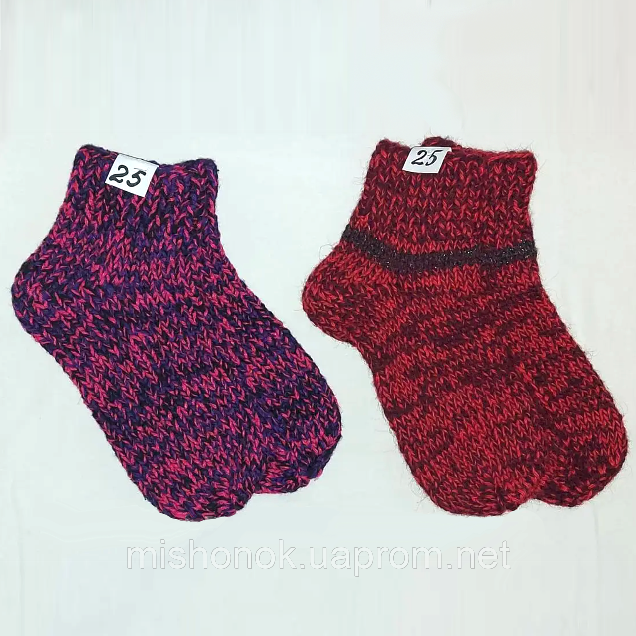 Шкарпетки жіночі в'язані дуже теплі, розмір 38-39, по стопі 25 см