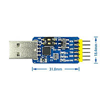 6 в 1 конвертер чип CP2102 USB to TTL RS232 USB TTL to RS485 Полноценный двухсторонний пеобразователь