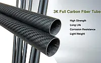 Композитна трубка карбонова 10*8 карбон 3K матовий для збирання квадрокоптера карбонова труба 10*8 мм 500мм