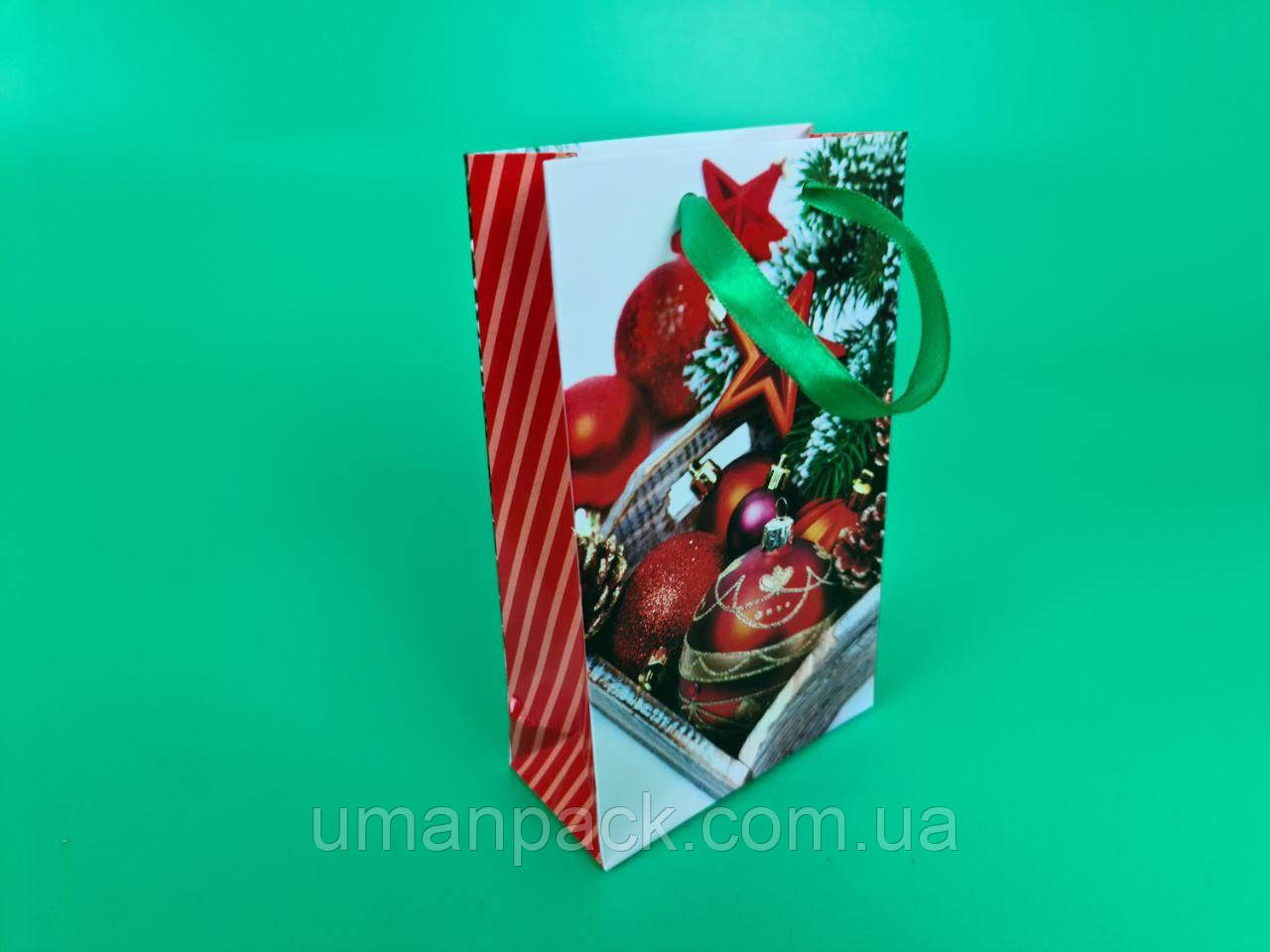 Паперовий Подарунковий Пакет Новорічний 11/18/5NGM-024 (12 шт)