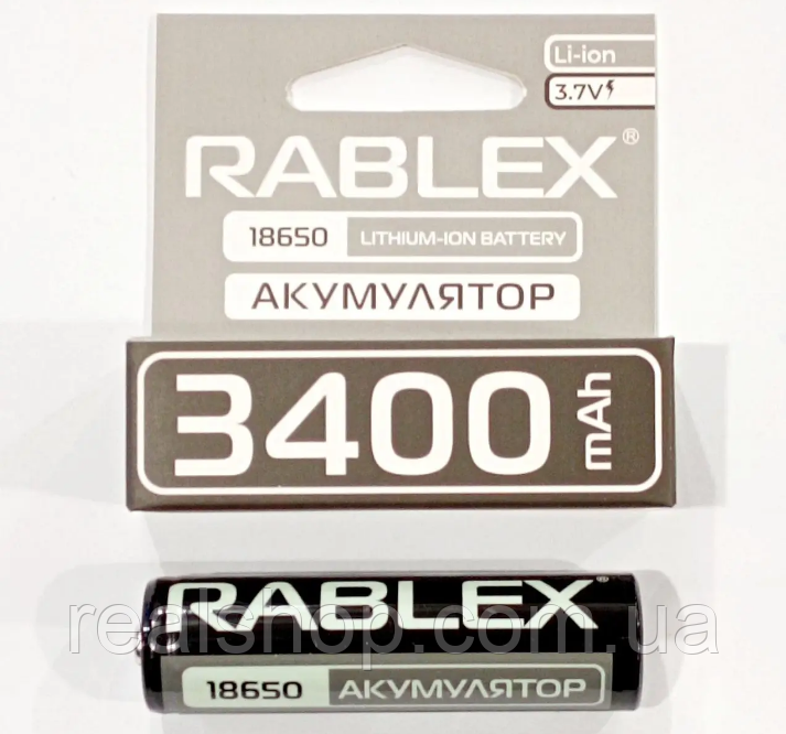 Акумулятор 18650 Rablex 3400 mAh Li-Ion, фото 1