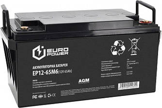 Акумуляторна батарея для ДБЖ AGM EuroPower EP12-65M6 12V 65Ah