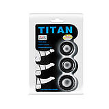 Ерекційні кільця Titan Cock Ring Set Blue, фото 7