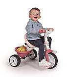 Дитячий велосипед 3 в 1 Smoby Toys Бі Муві Комфорт металевий Рожевий 68х52х101 см (740415), фото 9