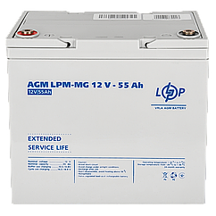 Акумулятор для ДБЖ UPS AGM LogicPower LPM-MG 12V 55 Ah