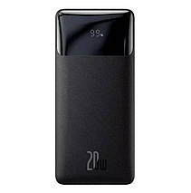 Універсальна батарея Baseus Bipow Digital Display Power Bank 10000mAh 20W Black (Чорний), фото 4