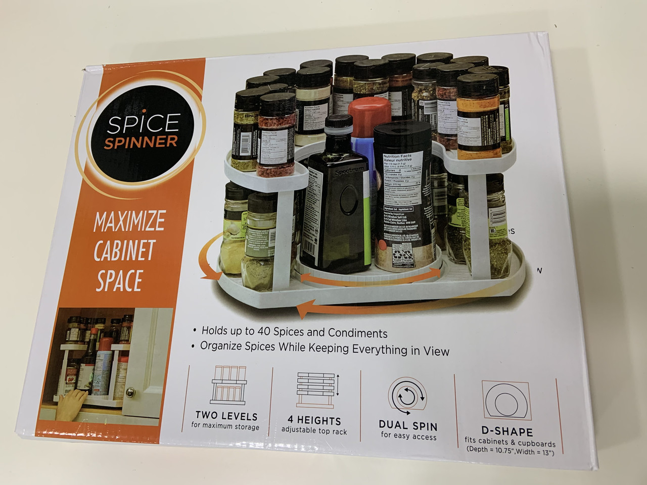Спецовница Spice Spinner Two-Tiered Spice Organizer