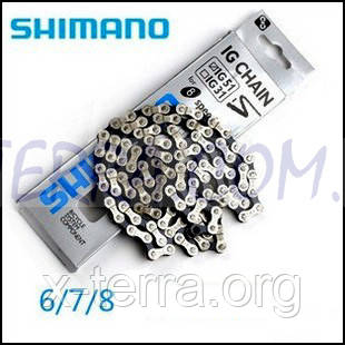 Ланцюг велосипедна Shimano CN-IG50 (8 зірок)