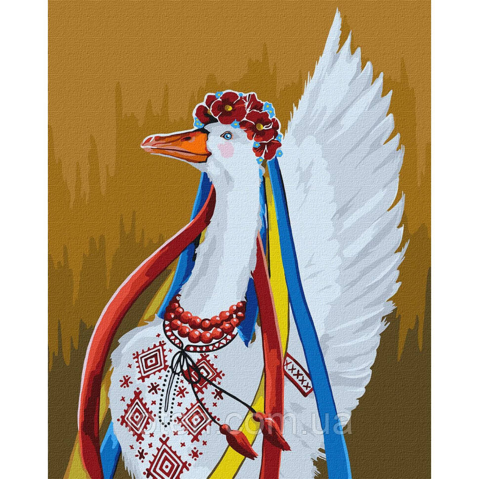 Картина за номерами "Патріотична гуска" © Світлана Теренчук KHO4354 40х50 см топ