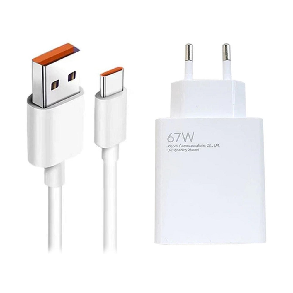 Зарядний пристрій Xiaomi Mi 67W Power Adapter Suit + Cable USB to Type-C White (MDY-12-ES)