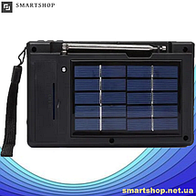 Радіоприймач NNS NS-2040S SOLAR, портативний радіоприймач із ліхтарем і сонячною панеллю, Bluetooth, USB, TF, фото 5