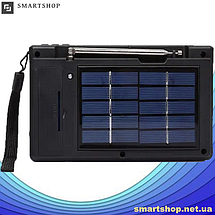 Радіоприймач NNS NS-2040S SOLAR, портативний радіоприймач із ліхтарем і сонячною панеллю, Bluetooth, USB, TF, фото 2