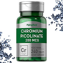 Хром піколінат Piping Rock Chromium Picolinate 200 мкг 240 таблеток