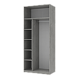 Відкривна шафа для одягу Кен Doros колір Бетон / Білий 2 двері ДСП 90х52х210 (44900190), фото 4