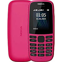 Кнопочный телефон Nokia 105 Single Sim 2019 Pink (16KIGP01A13) (UA UCRF)