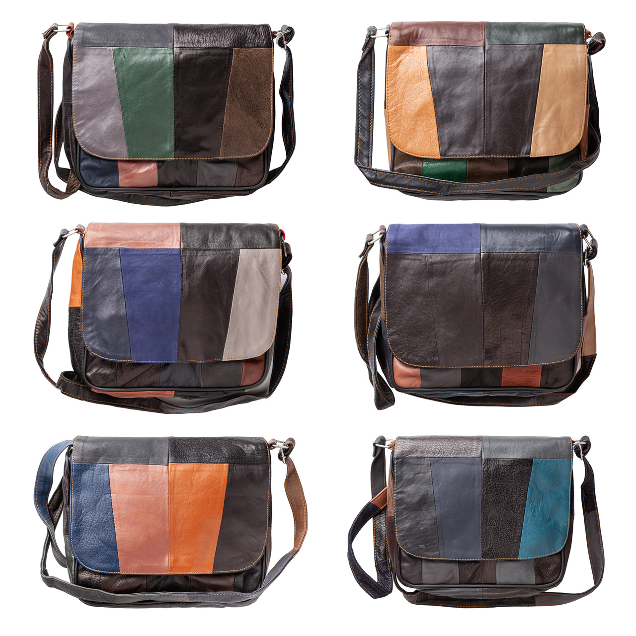 Жіноча шкіряна сумка через плече LT 5640n мікс, фото 1