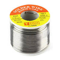 Припій Tcom (Sn60/Pb40), діам.-1мм, 250гр.