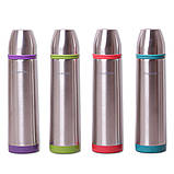 Термос з нержавіючої сталі Kamille KM-2059 Синій 1000мл Термос для чаю з чашкою Компактний термос, фото 2