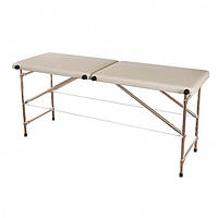 Масажний стіл-кушетка Економ Хром (Біла)