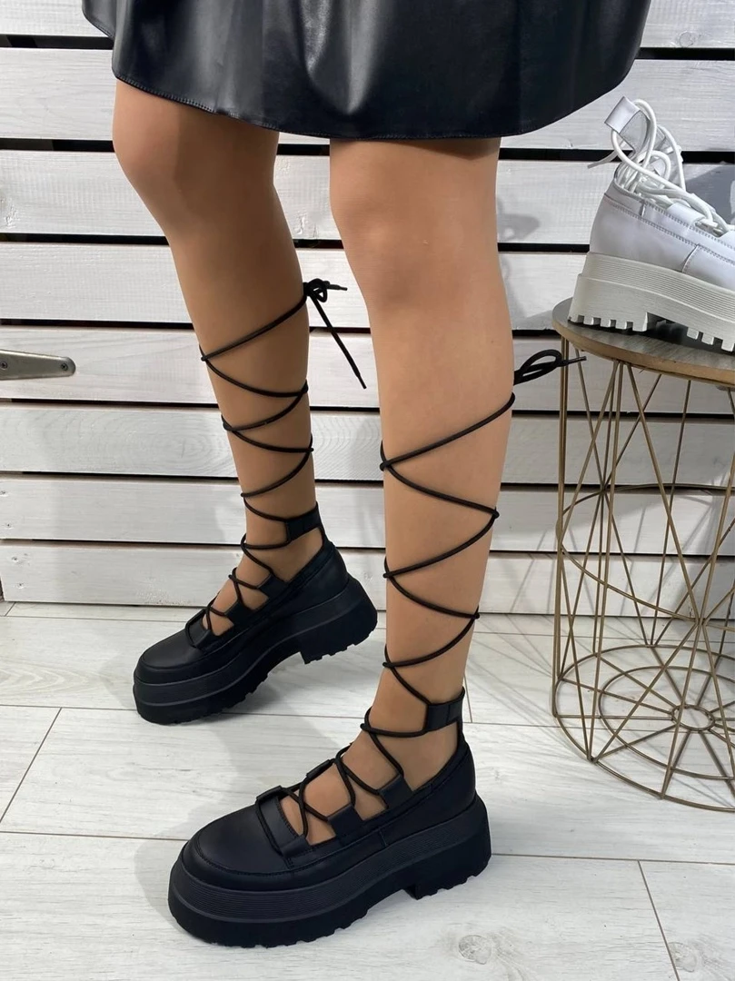 Жіночі демісезонні черевики ShoesBand Чорні натуральні шкіряні всередині шкіряна підкладка 39 (26,5 см) (S59871)