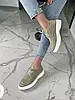 Жіночі демісезонні черевики ShoesBand Оливкові натуральні замшеві всередині екокожа 39 (25,5 см) (S57051-1), фото 4