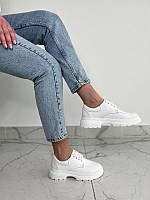 Женские демисезонные туфли ShoesBand Белые натуральные кожаные внутри экокожа 40 (25,5-26 см) (S57031)