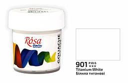 Гуаш художня білила титанові 20 мл Rosa Studio