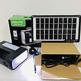 Портативна сонячна система 5000 мА·год GDLITE GD-8017 з динаміком/батарея для заряджання телефона, фото 2