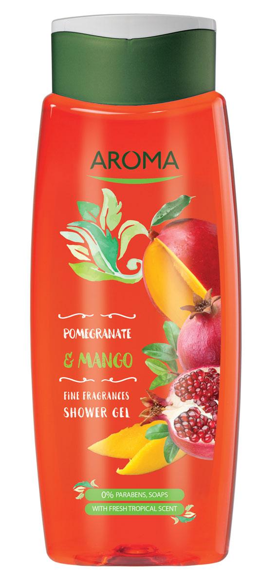 Гель для душу Aroma Greenline Shower Gel Pomegranate&Mango 400мл (3800013526989)
