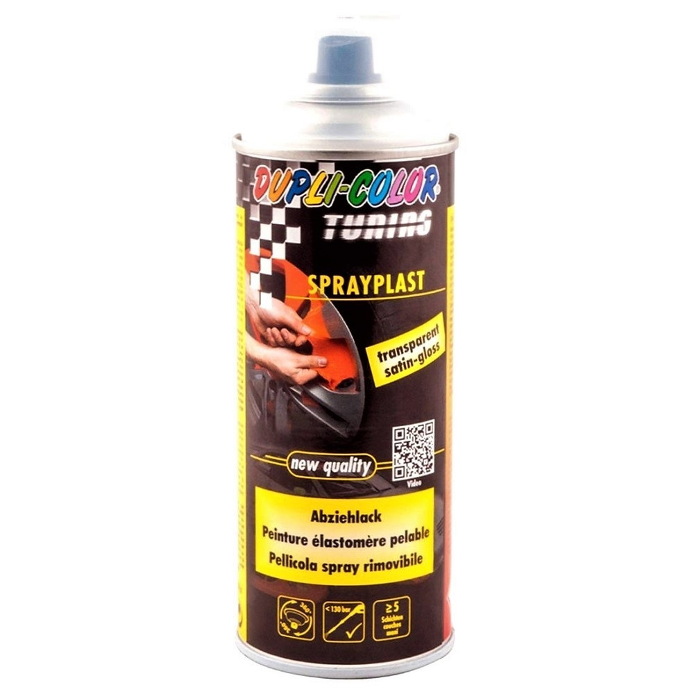 Фарба спрей Рідка гума прозора Dupli-Color Transparent Satin Gloss Spray Plast 400мл