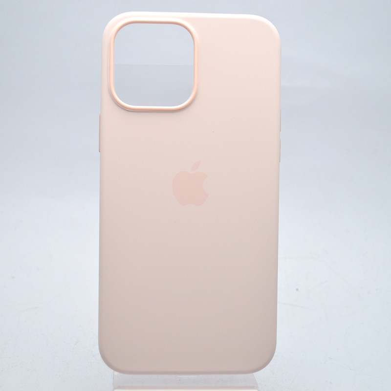 Чохол накладка Silicon Case Full Cover з MagSafe Screen для iPhone 13 Pro Max Chalk Pink Рожевий, фото 1
