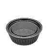 Соусник пластиковий, ємність для холодних страв 120 мл чорний (РЕТ)