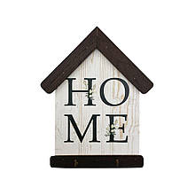 Декоративна дерев'яна ключниця-хатка мала 13х16 см "Home"
