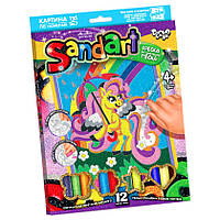 Набор для творчества "SandArt" Danko Toys SA-01 фреска из песка Пони 2, World-of-Toys