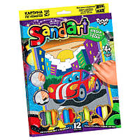 Набор для творчества "SandArt" Danko Toys SA-01 фреска из песка Машинка, World-of-Toys