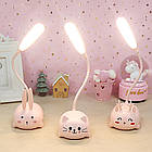 Дитяча настільна LED-лампа на акумуляторі Pets | Світильник акумуляторний | Бездротова лампа, фото 5