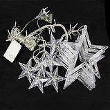 Гірлянда штора з пультом (в подарунковій упаковці) Зорепад 2.5 метра 138LED 12 зірок 220В Warm white, фото 4