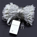 Світлодіодна гірлянда (силікон) Штора Сurtain 3*3 метра 300 led 220v біле світіння, фото 2