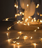 Гірлянда Роса дріт 50led довжина 5 метрів колір теплий на батарейках, фото 3