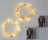 Гірлянда Роса дріт 50led довжина 5 метрів колір теплий на батарейках, фото 5