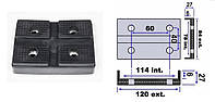 Резиновая накладка квадратная на лапу подъемника 0216