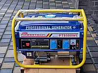 Генератор бензиновий однофазний 3Kw Powertech PT8500WE
