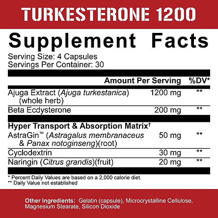Rich Piana 5% Nutrition Turkesterone 1200 120 caps, фото 3