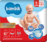 Підгузки дитячі Bambik (5) JUNIOR (11-25 кг.) 32шт
