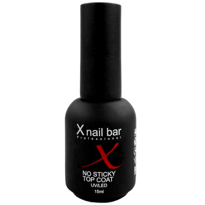 Топове покриття для гель-лаку X Nail Bar No Sticky Top Coat без липкого шару, 15 мл, фото 1