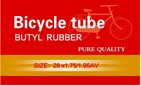 Камера для велосипеда “Bicycle tube”  26*1,95/2,125 ширина: 51 мм