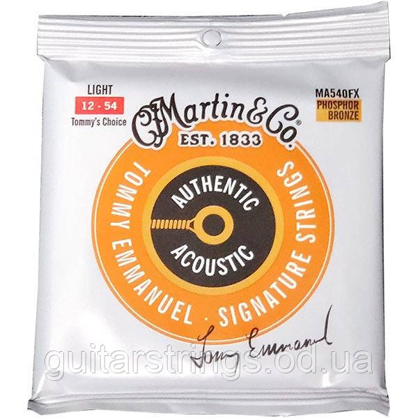 Струны Martin MA540FX Flexible Core Phosphor Bronze Light 12-54